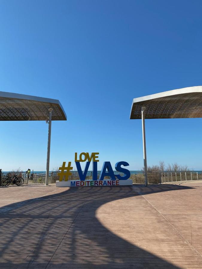 Appartement, Vue Sur Mer, Acces Direct Plage, Piscine Vias Dış mekan fotoğraf